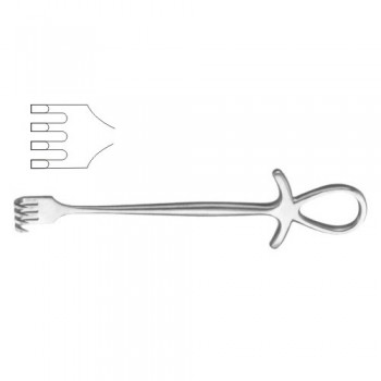 Murphy Retractor 4 Blunt Prongs Stainless Steel, 19.5 cm - 7 3/4"